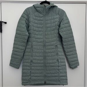 :Price Firm: Columbia Omni-Heat Long Hooded Puffer Coat